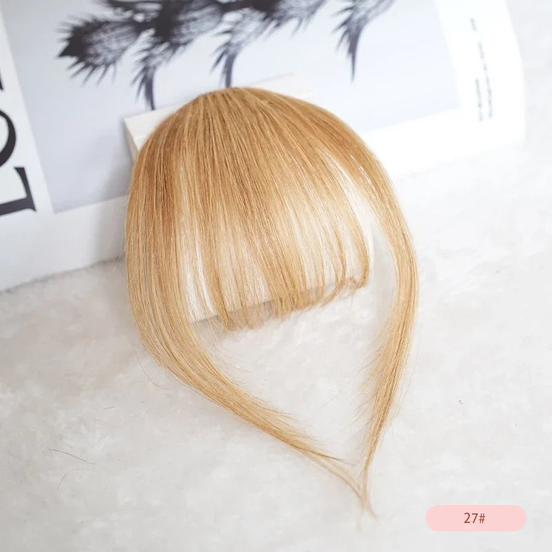Invisible Air Bangs 100% Human Hair Hair Clip-In Extension Front Fringes Hair Pieces Air Bangs Styling Accessorie for Women