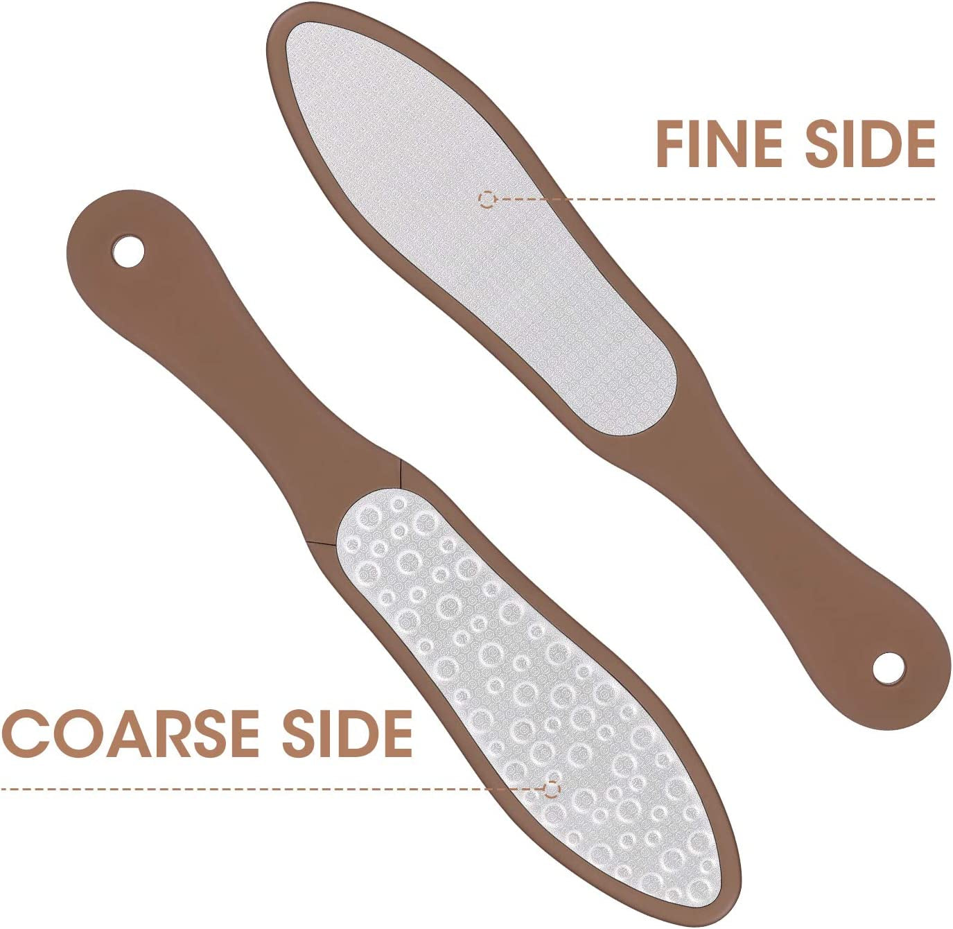 2PCS Professional Pedicure Rasp Foot File Cracked Skin Corns Callus Remover for Extra Smooth and Beauty Foot (Black) (Rose)