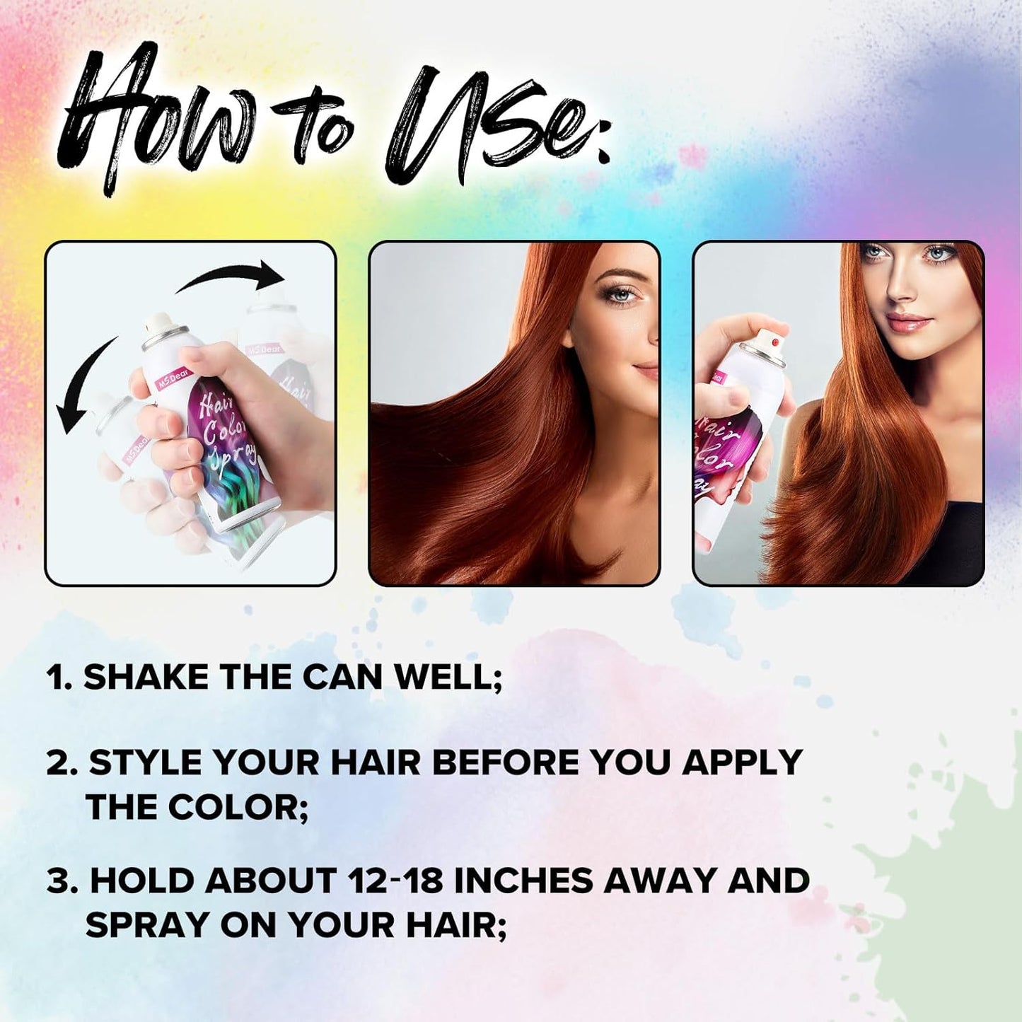 Temporary Green Hair Spray for Parties and Events - One-Time Use Wash-Off Hair Dye for Crazy Hair Day 100ML