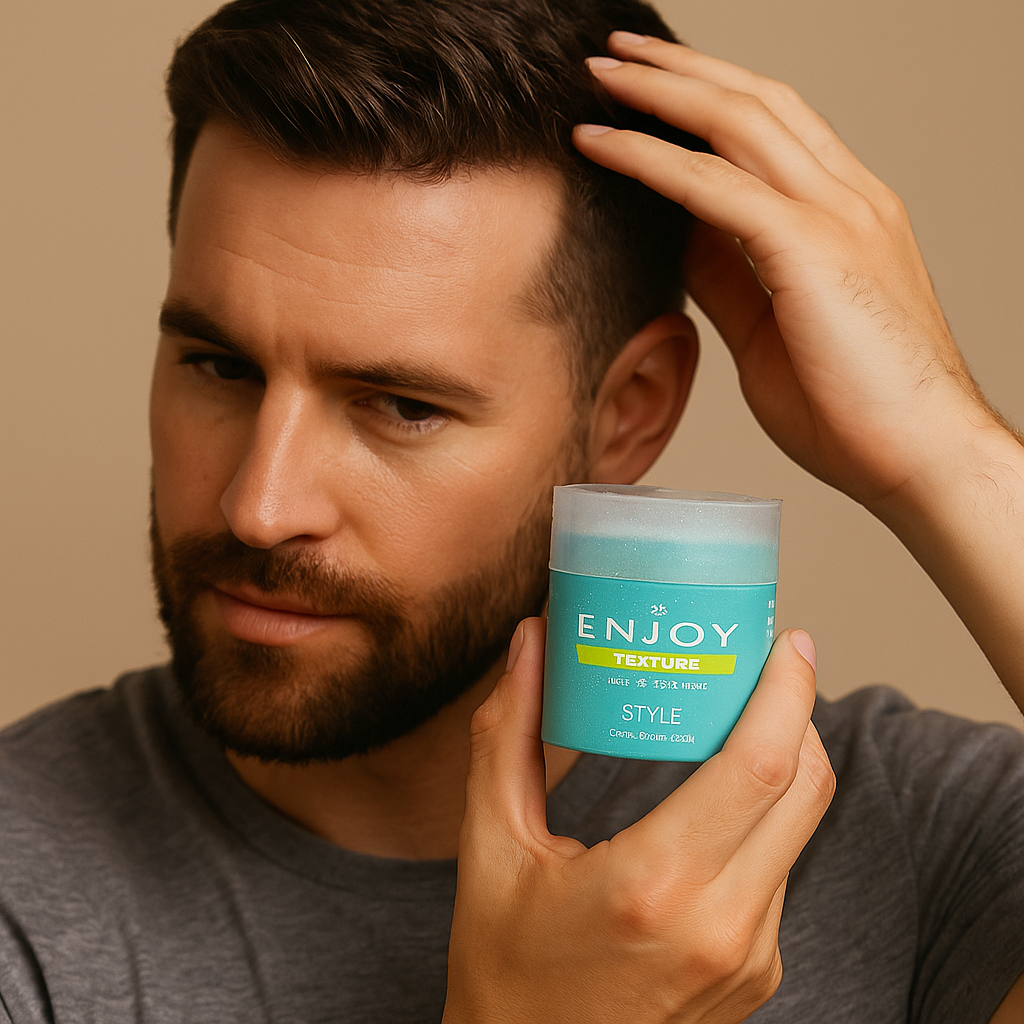 Enjoy Hair Styling Cream 2 oz - Firm Flexible Hold For All Hair Types Curly Hair Products Hair Waver Hair Styling Products