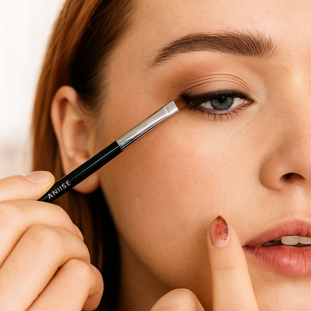 Flat Angled Synthetic Eyeliner Brush