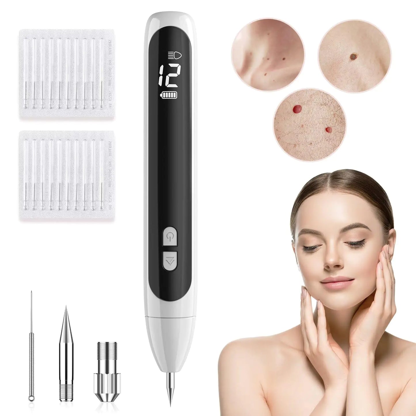 Skin Tag Remover - Skin Tag Removal Kit with House Usage Portable Skin Tag Remover Pen to Remove Mole Wart and Skin Tag for Girls and Women OPHERA
