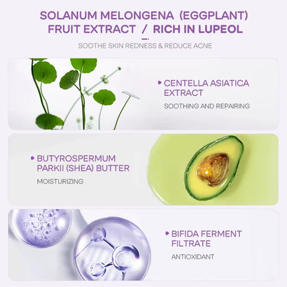 5Pcs  Eggplant Mud Mask Oil Control Moisturizing Anti-Acne anti Wrinkle Whitening Cleansing Clay Mask Skin Care Face Mask