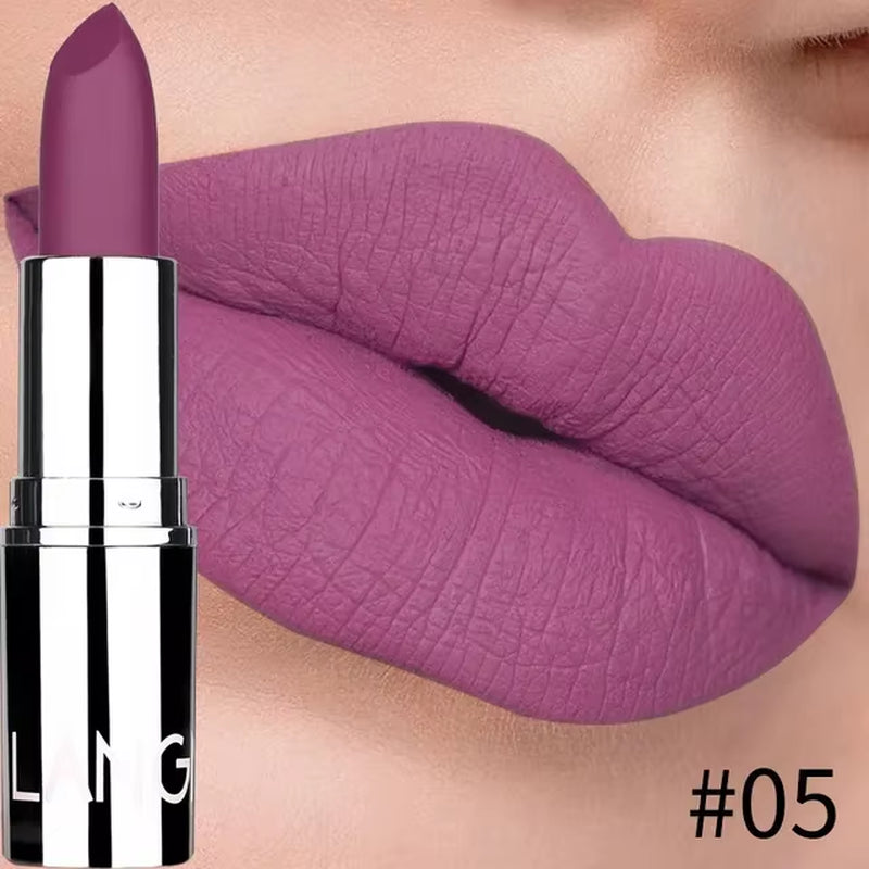 Matte Lipstick Waterproof Velvet Lips Stick 8 Colors Sexy Non-Stick Cup Make-Up Lipgloss Lipstick