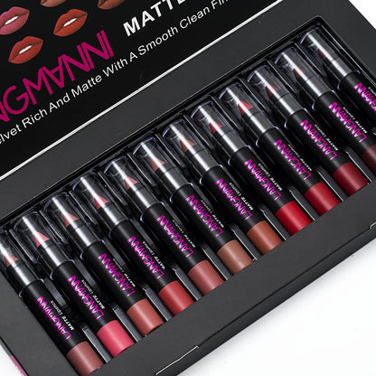 12 Pcs Lipstick Kit Long Lasting Matte Set Lipstick