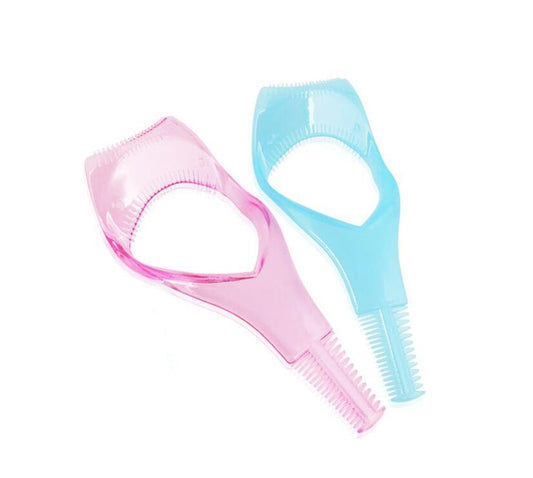 2PCS Plastic Eyelash Mascara Guard Applicator with Comb -Beauty Make up Eyes Mascara Applicator Upper Makeup Tools(Color Random)