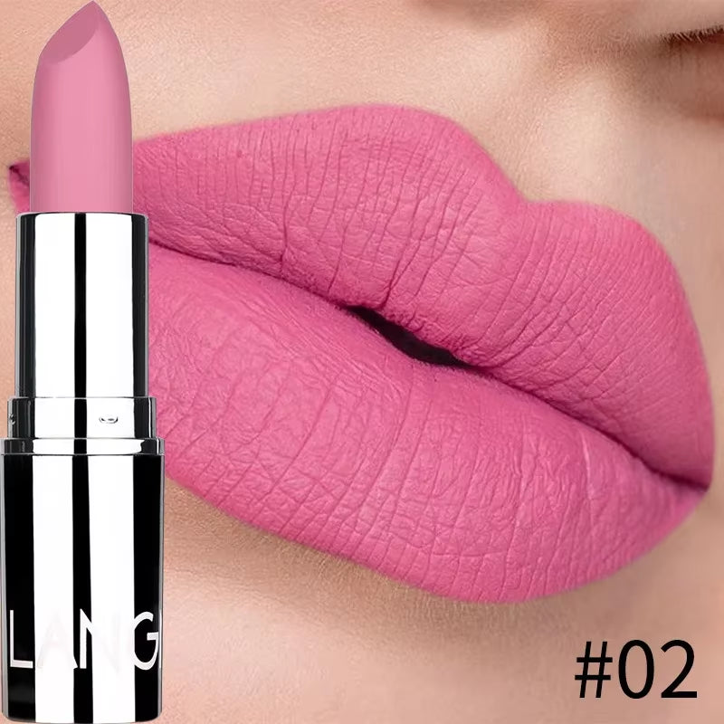 Matte Lipstick Waterproof Velvet Lips Stick 8 Colors Sexy Non-Stick Cup Make-Up Lipgloss Lipstick