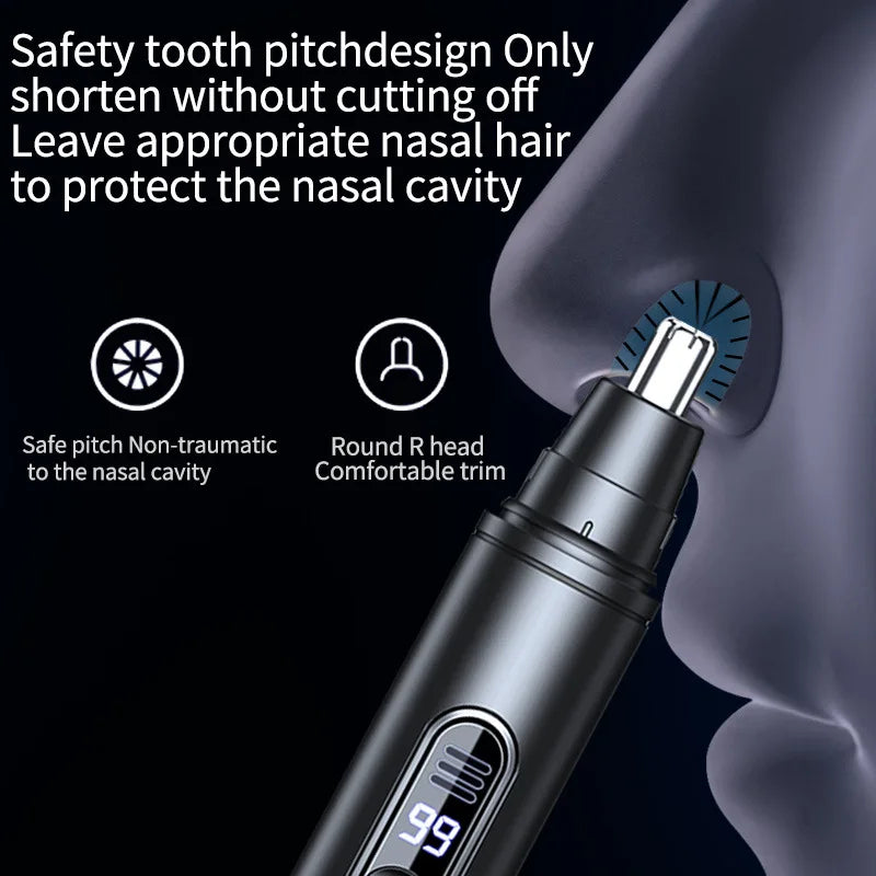 Mini Pocket Nose Hair Trimmer Painless Clipper Nose Ears Hair Eyebrow Waterproof Portable Trimmer for Men Women