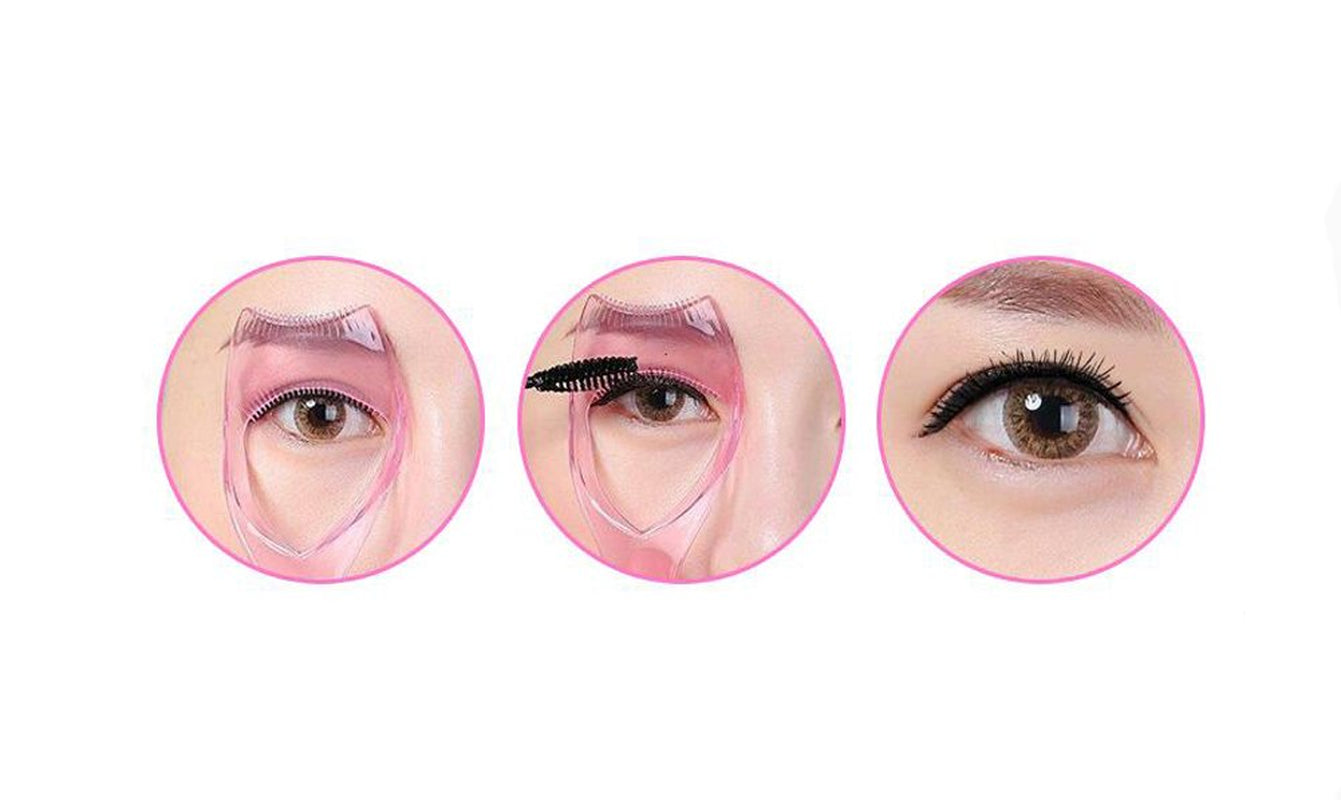 2PCS Plastic Eyelash Mascara Guard Applicator with Comb -Beauty Make up Eyes Mascara Applicator Upper Makeup Tools(Color Random)