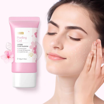 Sakura Deep Cleaning Exfoliating Gel - Whitening & Moisturizing Facial Scrub for Radiant Skin (60G)