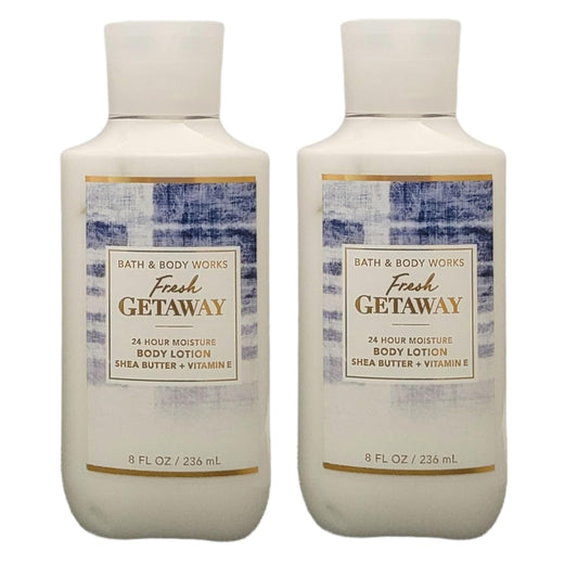 Bath and Body Works Body Lotion, Set of 2, 8Oz Each (Fresh Getaway)