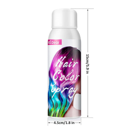 Temporary Green Hair Spray for Parties and Events - One-Time Use Wash-Off Hair Dye for Crazy Hair Day 100ML