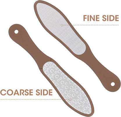 2PCS Professional Pedicure Rasp Foot File Cracked Skin Corns Callus Remover for Extra Smooth and Beauty Foot (Black) (Rose)