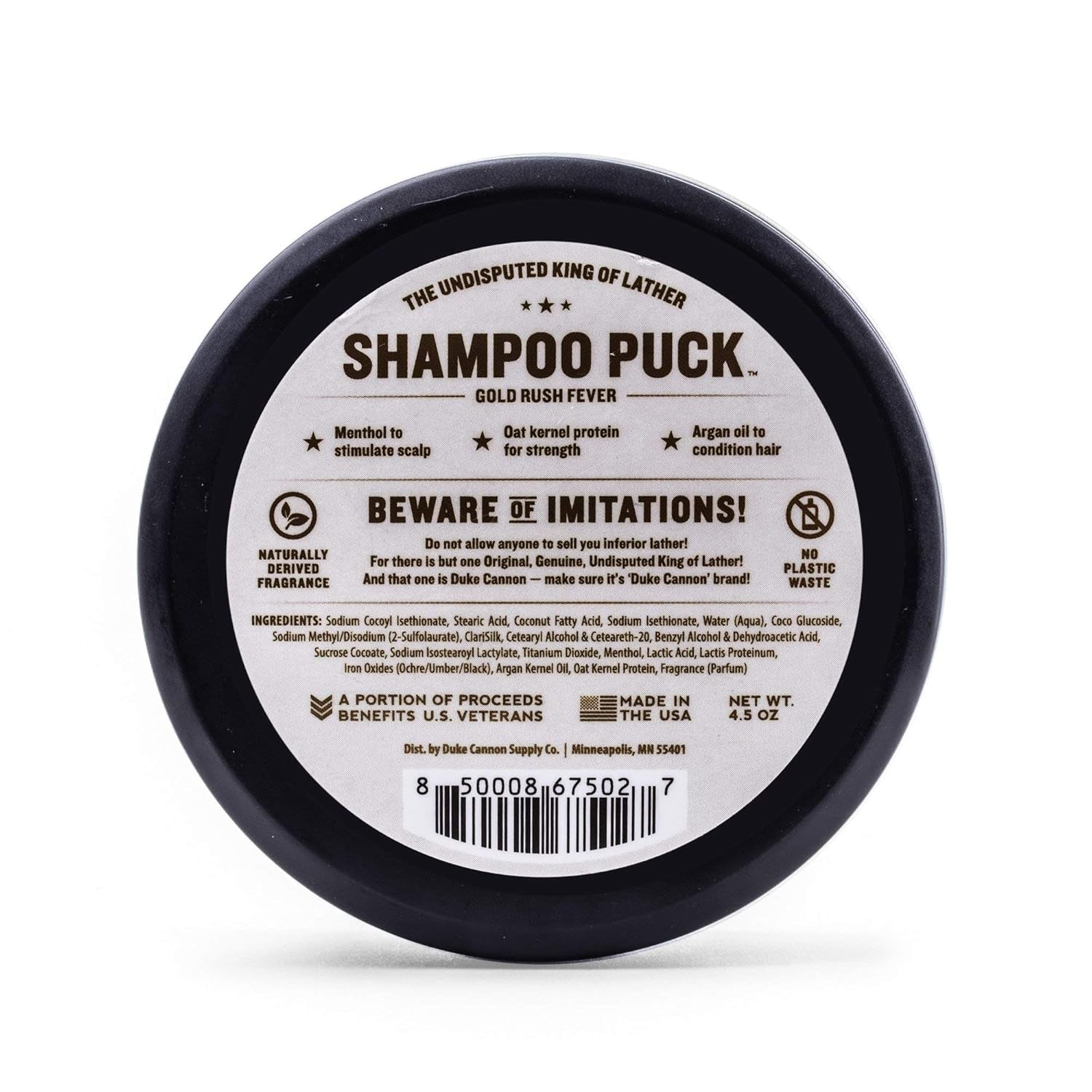 Men'S Shampoo Puck, Gold Rush - over 175 Washes, Sulfate-Free, 4.5 Oz (Pack of 1)