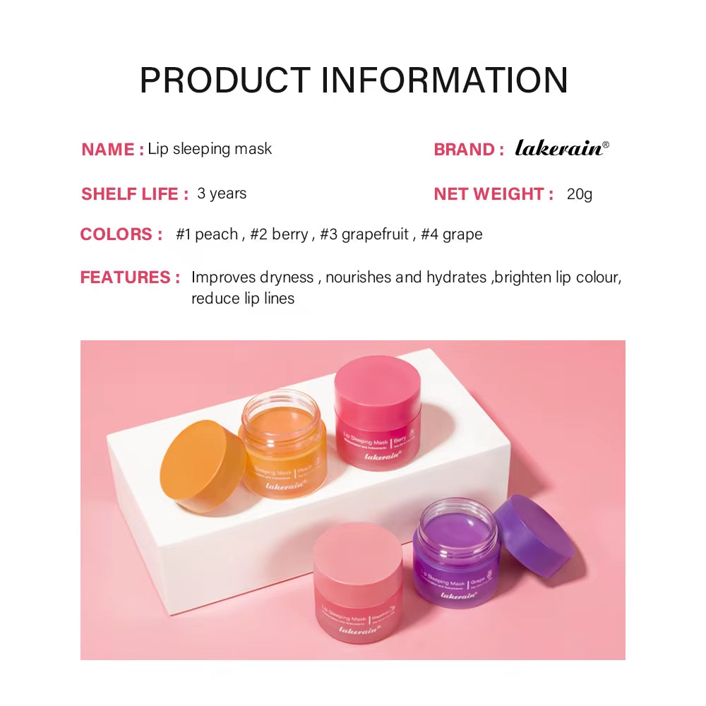 Moisturizing Sleeping Lip Mask Night Lips Care Maintenance Fades Lip Lines Relieves Lipitis Lip Care Products 20G