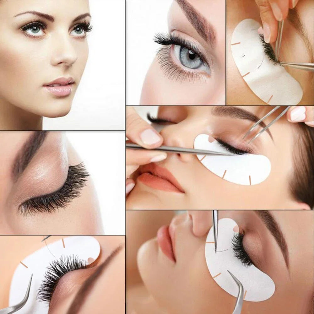 100Pairs Eye Patches Eyelash Extension under Eyelashes Fake Lashes Stickers Lash Extension Supplies Patches for Building Eyelid