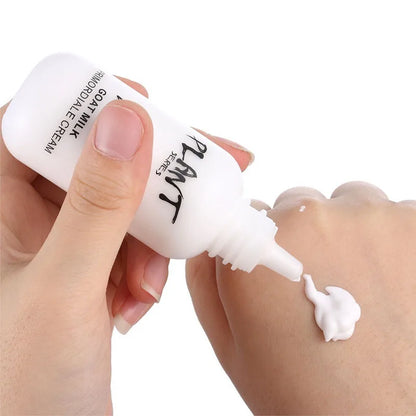 Professional Lazy Face Foundation Goat Milk Cream Whitening Full Coverage Waterproof Makeup Base Brighten Cover Dark Circles
