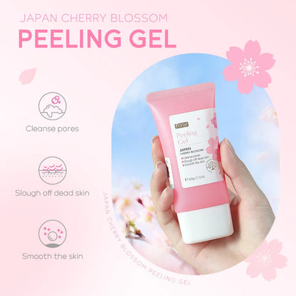Sakura Deep Cleaning Exfoliating Gel - Whitening & Moisturizing Facial Scrub for Radiant Skin (60G)