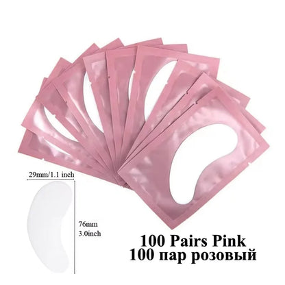 100Pairs Eye Patches Eyelash Extension under Eyelashes Fake Lashes Stickers Lash Extension Supplies Patches for Building Eyelid