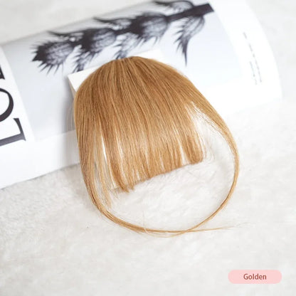 Invisible Air Bangs 100% Human Hair Hair Clip-In Extension Front Fringes Hair Pieces Air Bangs Styling Accessorie for Women