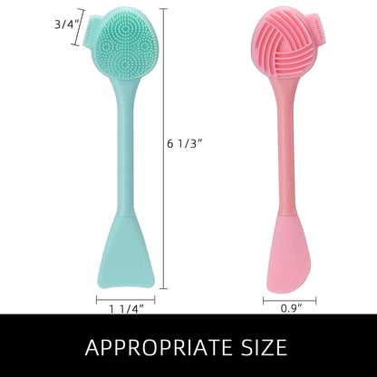 "4 in 1 Face Scrubber, Face Scrubber, Nose Cleaning, Cream Applicator, Mask Collector, Facial Exfoliator Cleansing Brush, Great for Face Clean, Care, and Make Up."