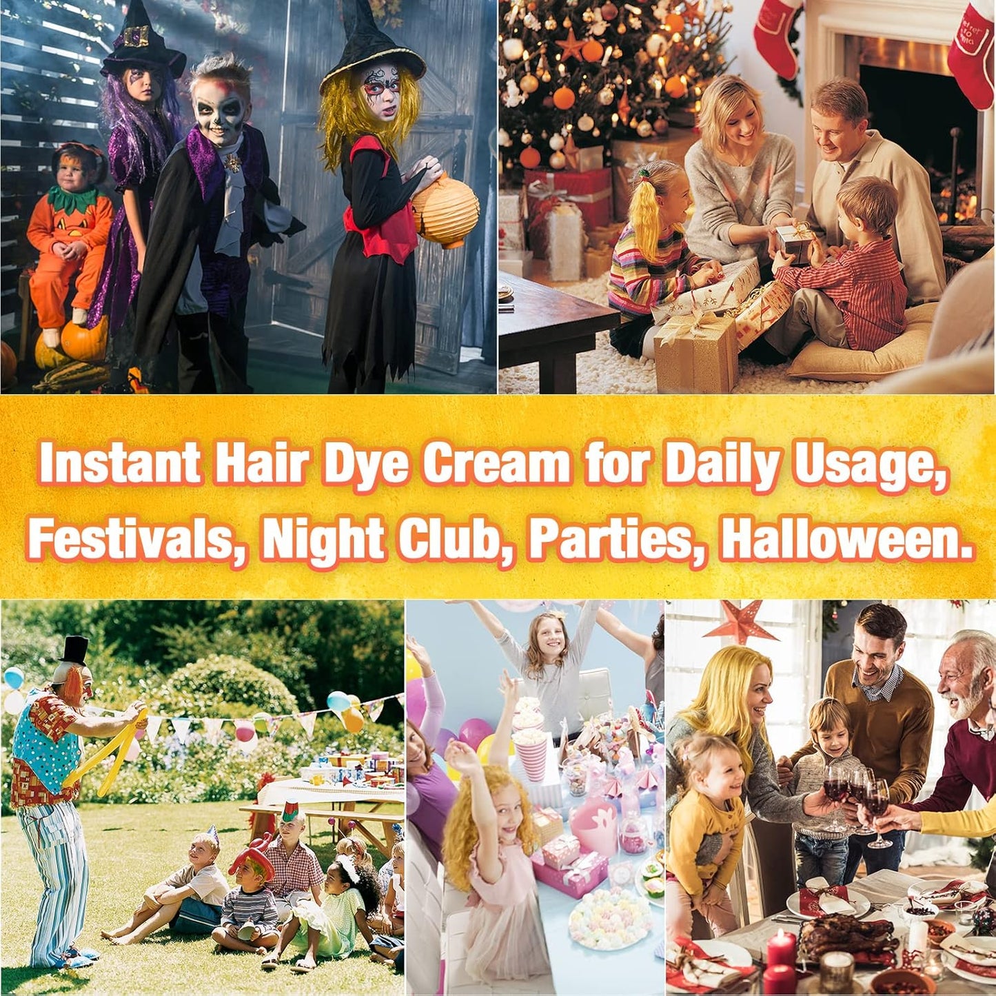 Hair Wax Color Blonde,  Blonde Hair Dye Temporary for Color Treated Hair Natural Styling Instant Kids Mud Cream Gel 3.4 Fl Oz Girl Gifts, Party, Cosplay DIY, Children'S Day