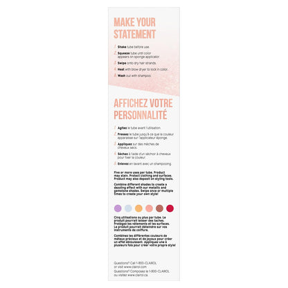 Color Crave Temporary Hair Color Makeup, Shimmering Rose Gold Hair Color, 1 Count