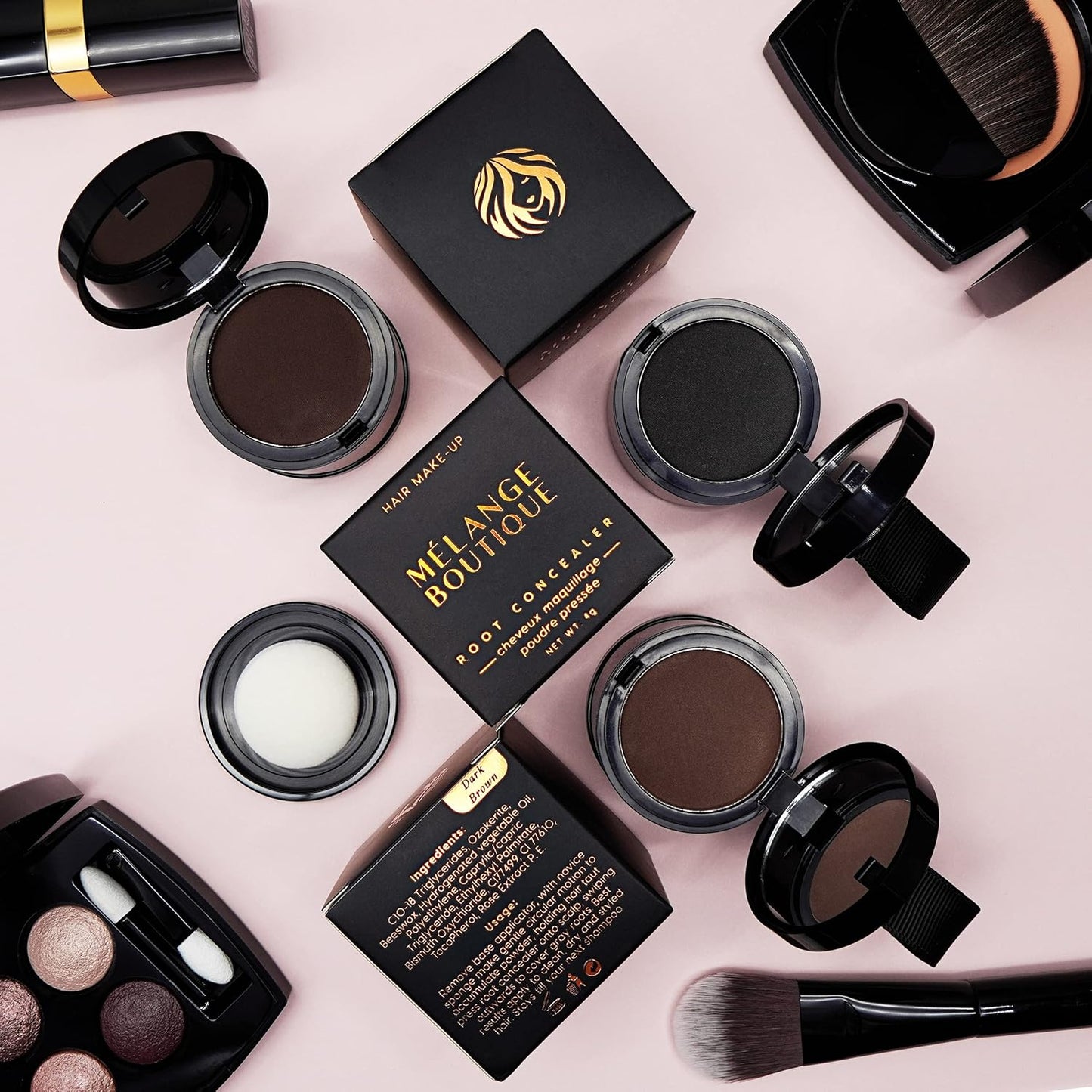 Hairline Powder Instant Formula (Medium Brown) - Root Touchup for Gray Hair, Concealer for Thinning & Bald Spots