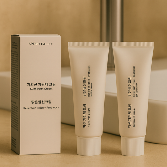Aethra 2 PCS Korean Skin Care Solution for All Skin Types S-P-F50 +PA++++ SP50+++Korean Skin Care Solution for All Skin Types