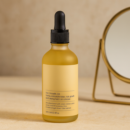 Generic Veganic Natural Hair Growth Oil Veganic Hair Growth Oil Hair Oil Rosemary Hair Growth Oil for Dry Damaged Hair and Growth Thin Hair 2Fl Oz 60Ml Yellow