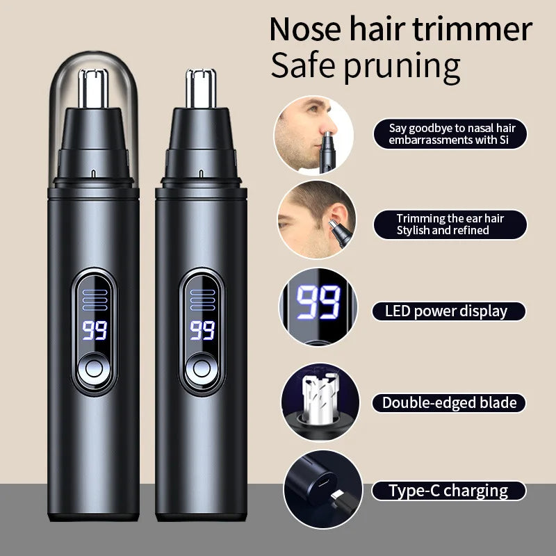 Mini Pocket Nose Hair Trimmer Painless Clipper Nose Ears Hair Eyebrow Waterproof Portable Trimmer for Men Women