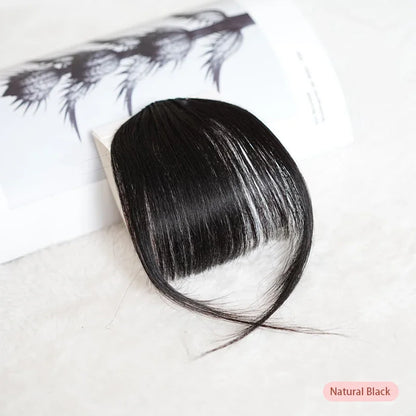 Invisible Air Bangs 100% Human Hair Hair Clip-In Extension Front Fringes Hair Pieces Air Bangs Styling Accessorie for Women