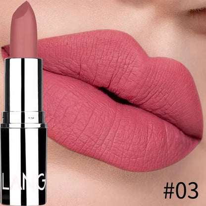 Matte Lipstick Waterproof Velvet Lips Stick 8 Colors Sexy Non-Stick Cup Make-Up Lipgloss Lipstick