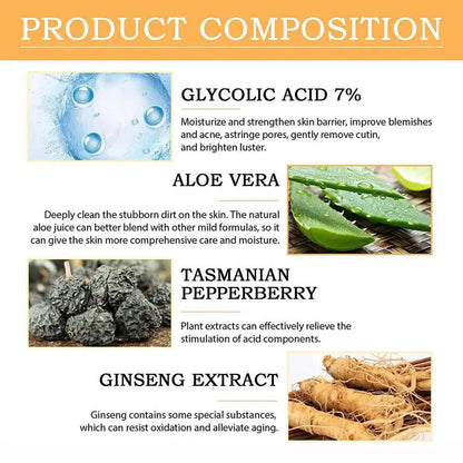 100Ml Repairing Facial Oil Nourishing Gentle Glycolic Acid Toner Face Essence the Glycolic Acid 7% Toning Solution