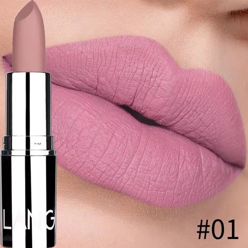 Matte Lipstick Waterproof Velvet Lips Stick 8 Colors Sexy Non-Stick Cup Make-Up Lipgloss Lipstick