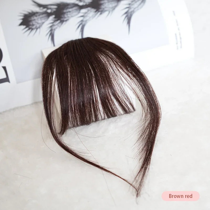 Invisible Air Bangs 100% Human Hair Hair Clip-In Extension Front Fringes Hair Pieces Air Bangs Styling Accessorie for Women
