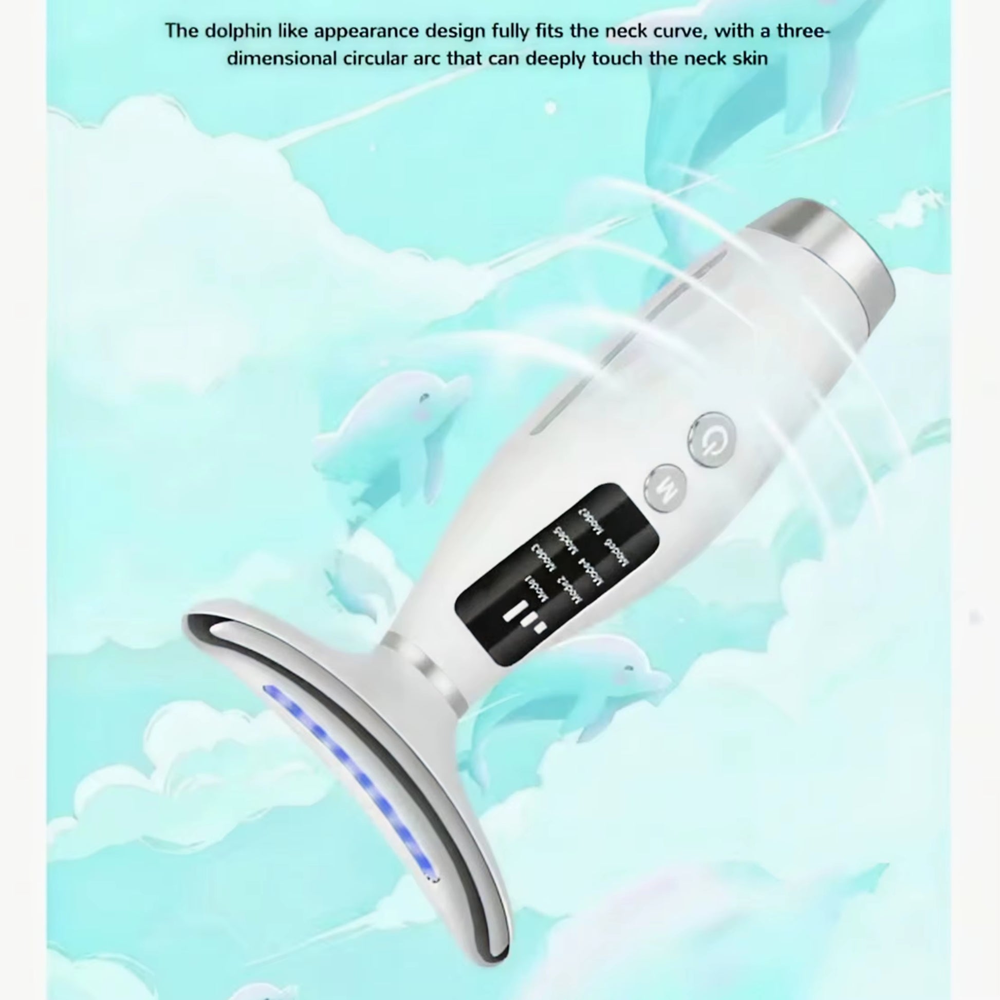 7 Color Galvanic Machines - Red Light Therapy for Face and Neck, Face Massager Tool for Wrinkles, Double Chin, Vibrating Facial