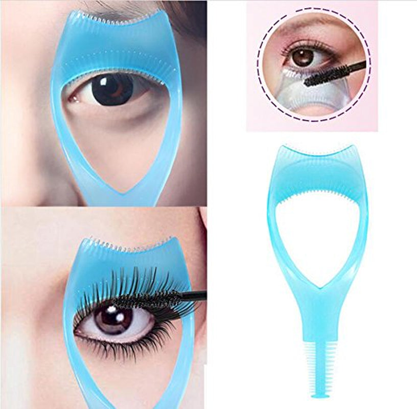 2PCS Plastic Eyelash Mascara Guard Applicator with Comb -Beauty Make up Eyes Mascara Applicator Upper Makeup Tools(Color Random)