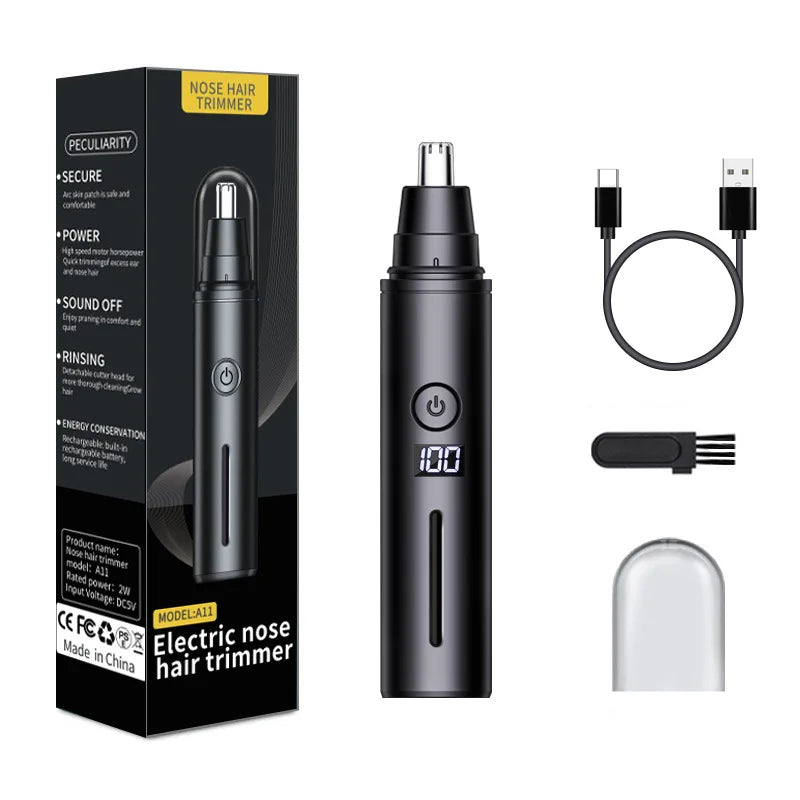 Mini Pocket Nose Hair Trimmer Painless Clipper Nose Ears Hair Eyebrow Waterproof Portable Trimmer for Men Women
