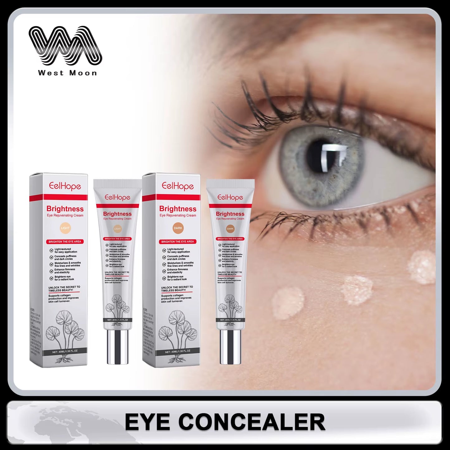Eyes Dark Concealer Invisible Eye Dark Circles Cover Acne Light Concealer Brighten Lacrimal Groove Facial Make up Base Cosmetics
