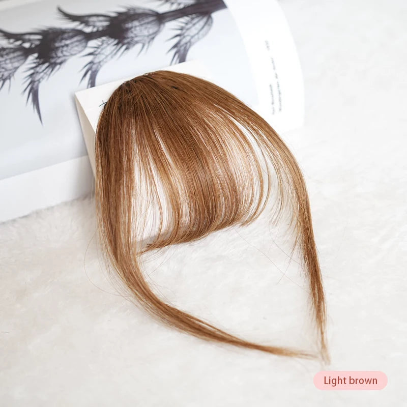 Invisible Air Bangs 100% Human Hair Hair Clip-In Extension Front Fringes Hair Pieces Air Bangs Styling Accessorie for Women