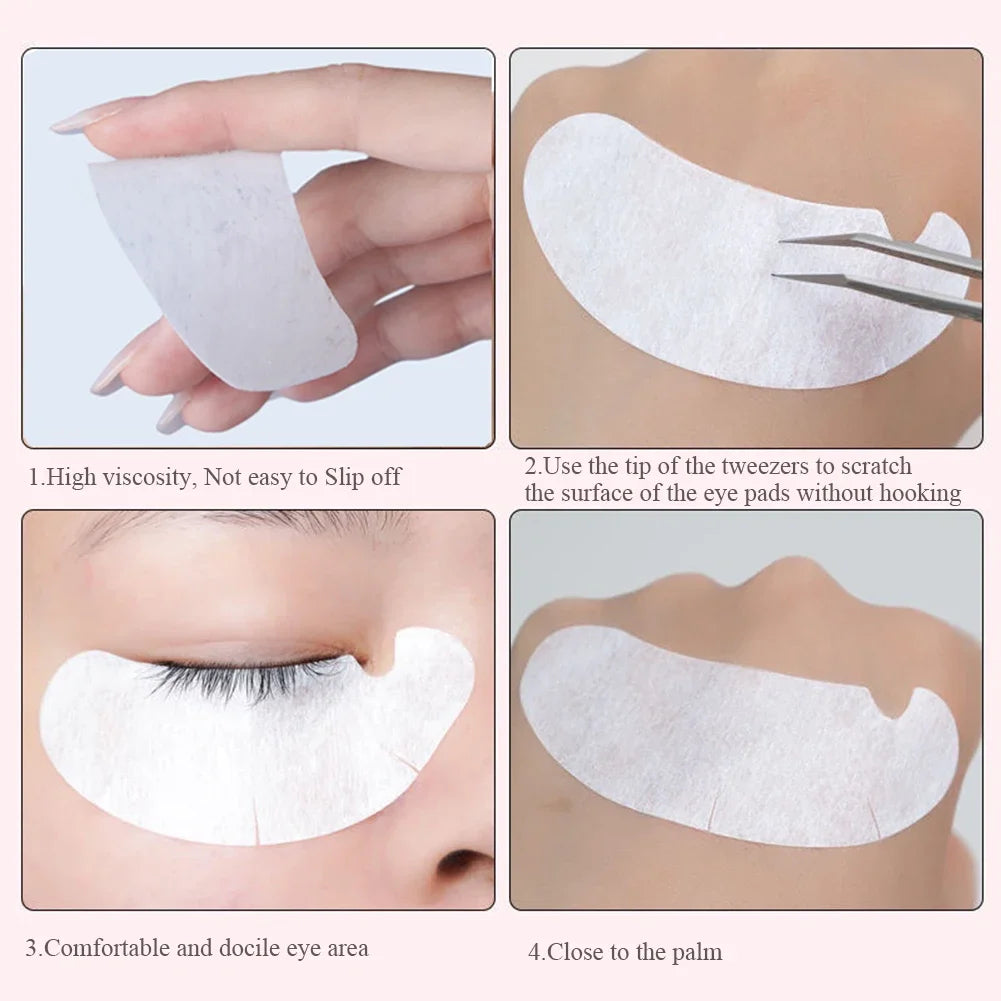 100Pairs Eye Patches Eyelash Extension under Eyelashes Fake Lashes Stickers Lash Extension Supplies Patches for Building Eyelid