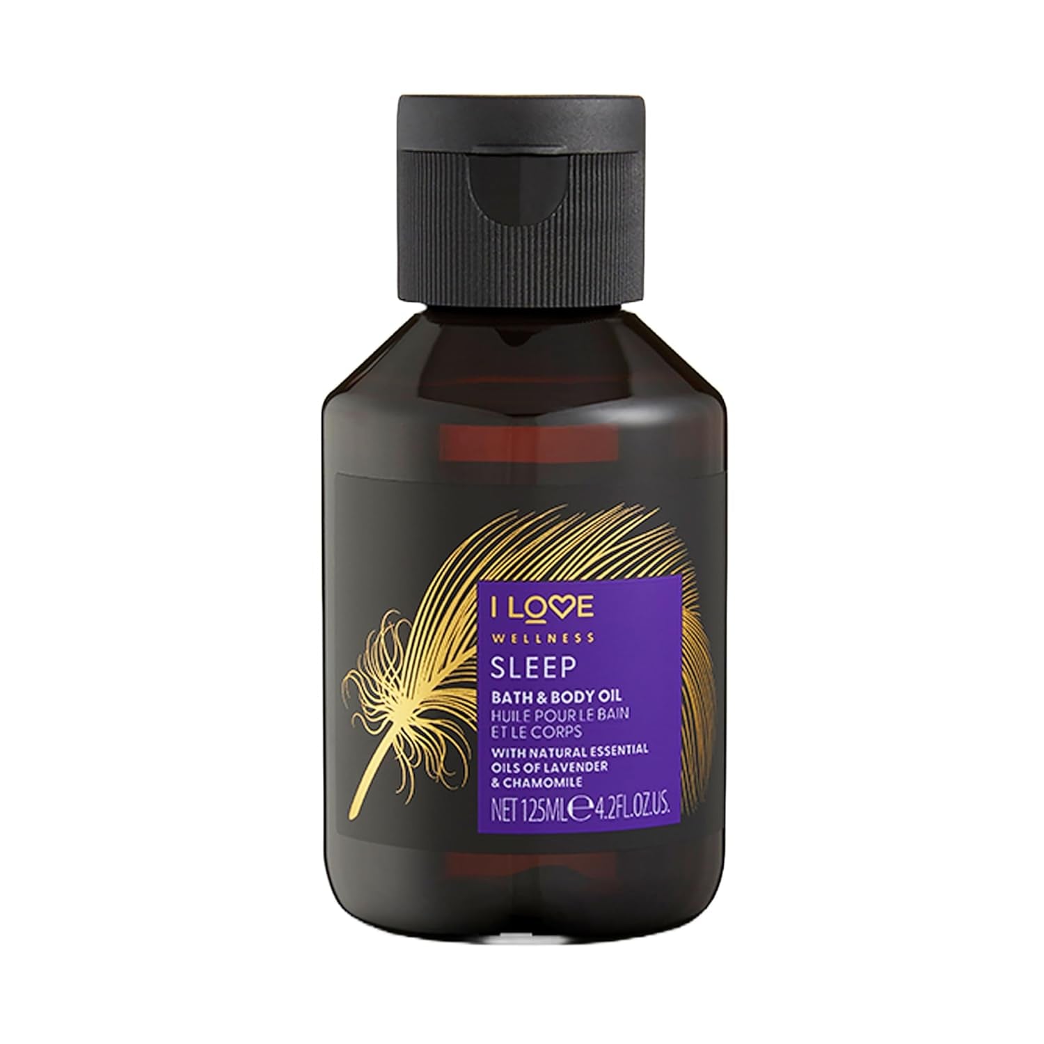Wellness Sleep Bath and Body Oil - Body Oil and Bath Oil for Dry Skin - Essential Oils for Sleep - Calm Lavender and Chamomile Blend - 4.2 Oz