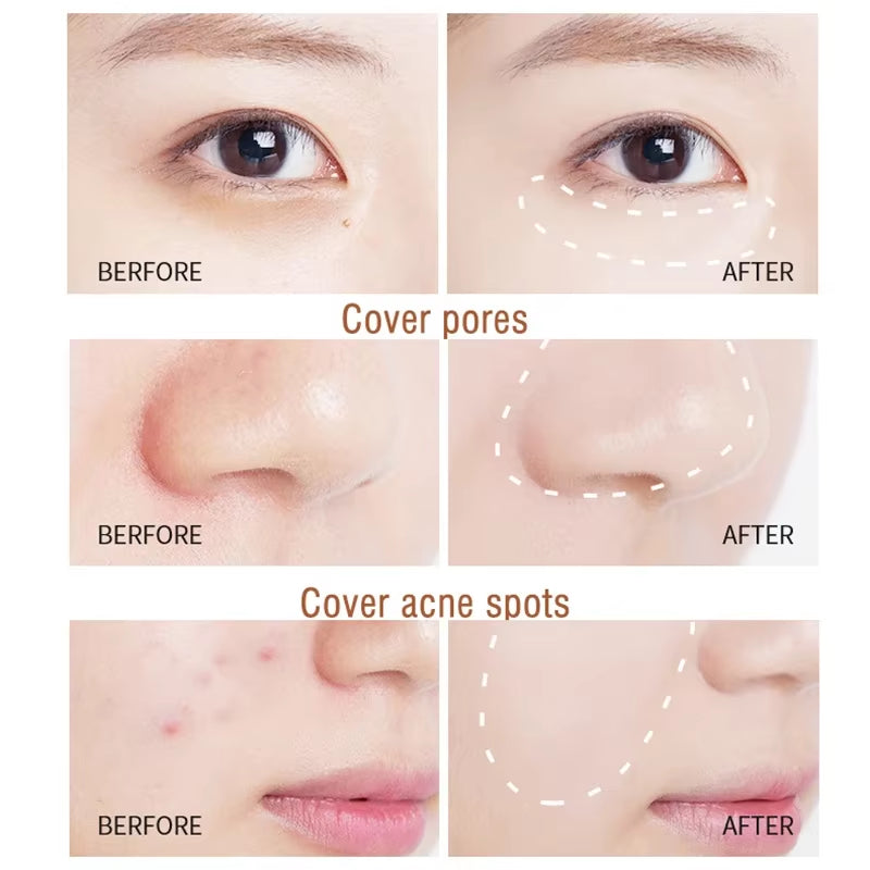 Eyes Face Concealer Liquid Cover Dark Circles Acne Natural Make up Effect anti Cernes Base Foundation Cream Cosmetics